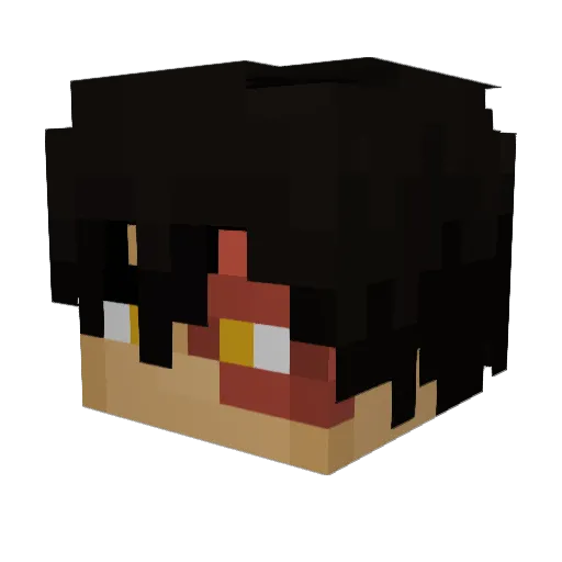 EraXo Minecraft avatar head, 3D render