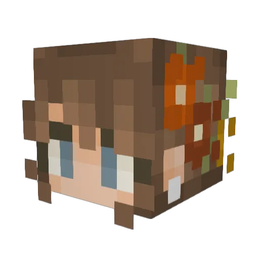 EraYachi Minecraft avatar head, 3D render