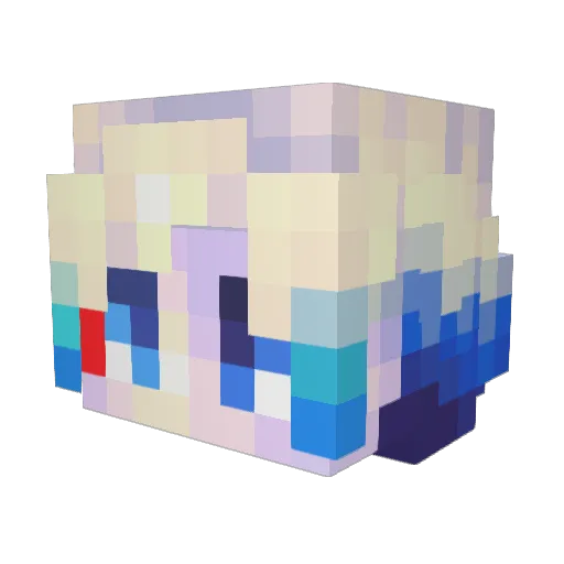 Erabidasu Minecraft avatar head, 3D render
