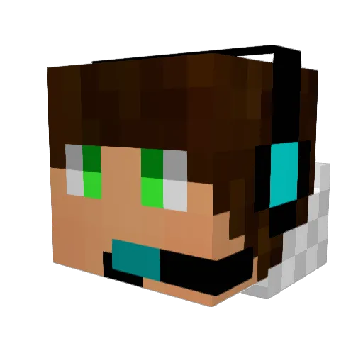 Erachiro Minecraft avatar head, 3D render