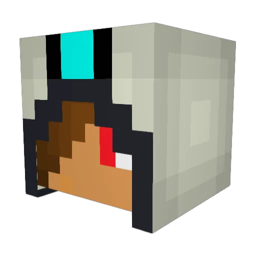 Eragallbladee Minecraft avatar head, 3D render