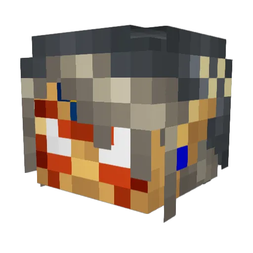 EragonCCG1 Minecraft avatar head, 3D render