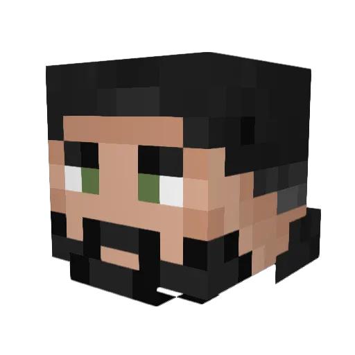 Eragonchik Minecraft avatar head, 3D render