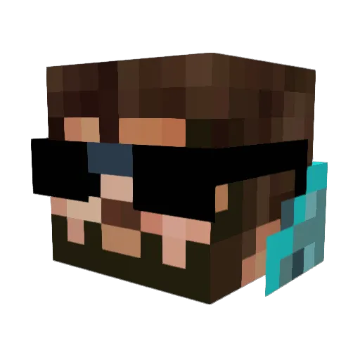 Erainion Minecraft avatar head, 3D render