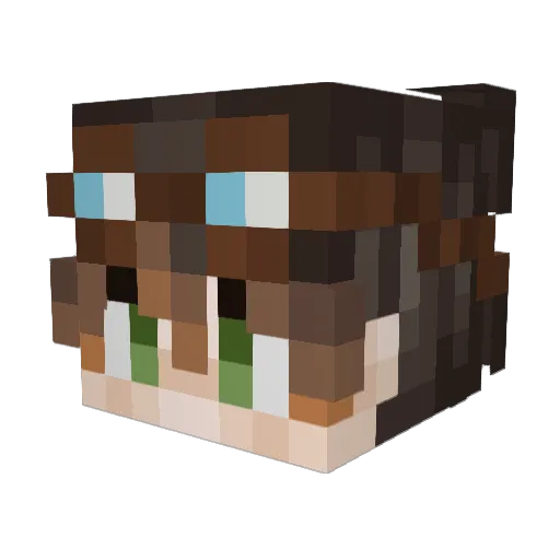 Erainss Minecraft avatar head, 3D render