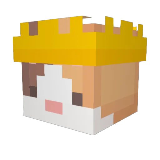 EralBloods Minecraft avatar head, 3D render