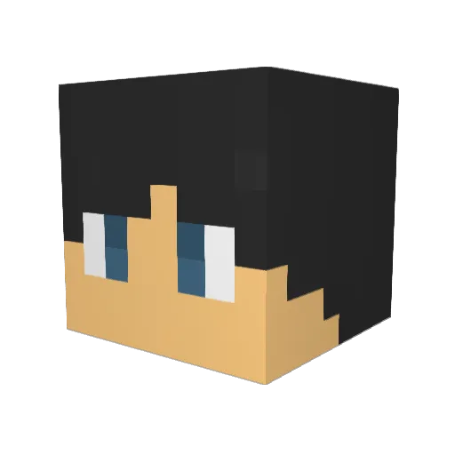 Eralito Minecraft avatar head, 3D render