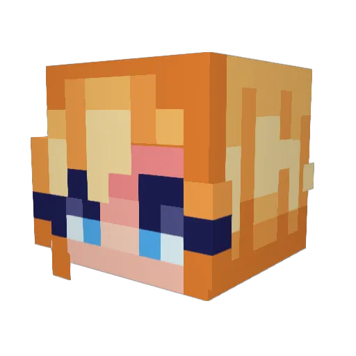 Erandat Minecraft avatar head, 3D render