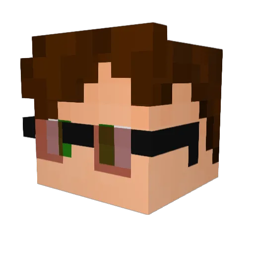 Eransy Minecraft avatar head, 3D render