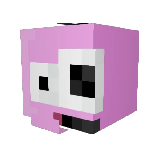 EraseEru Minecraft avatar head, 3D render