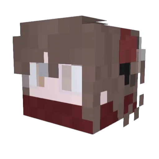 Erashima Minecraft avatar head, 3D render