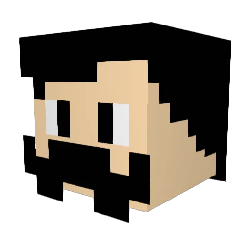 ErasmusMountain Minecraft avatar head, 3D render