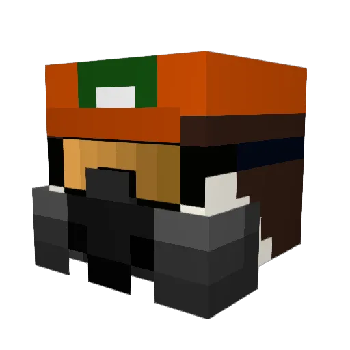 Erasores Minecraft avatar head, 3D render
