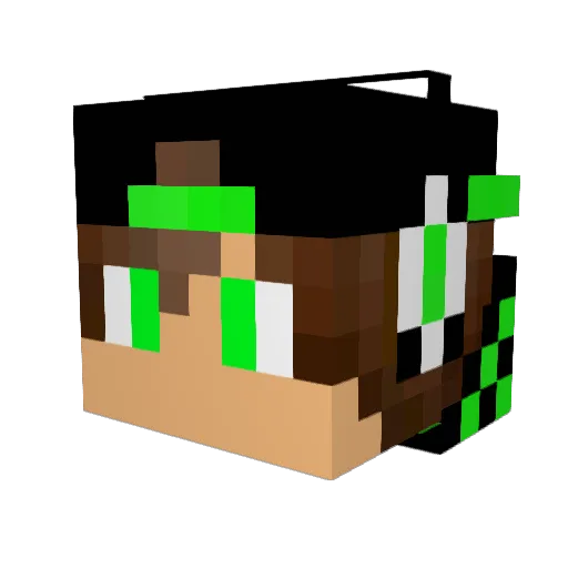 Erasthenie Minecraft avatar head, 3D render