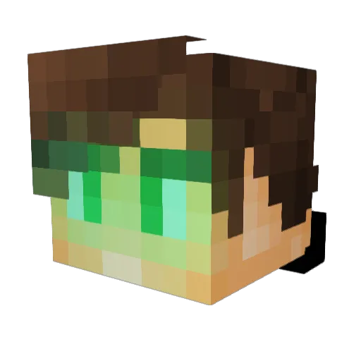 Erasug Minecraft avatar head, 3D render