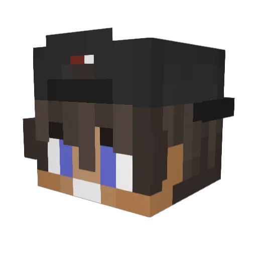 Eraxiq Minecraft avatar head, 3D render