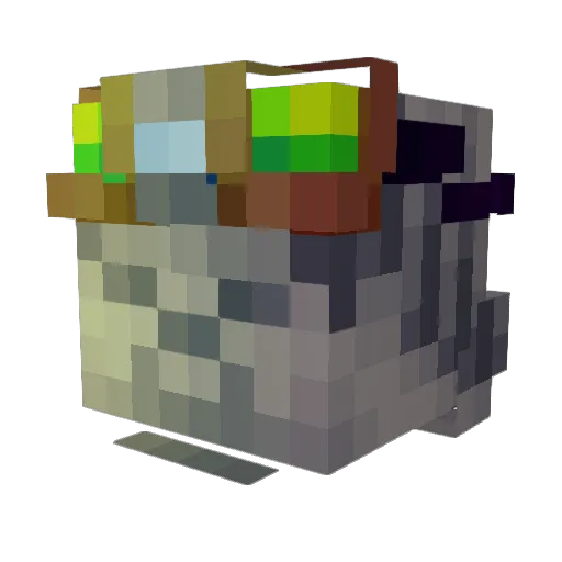Erayer Minecraft avatar head, 3D render