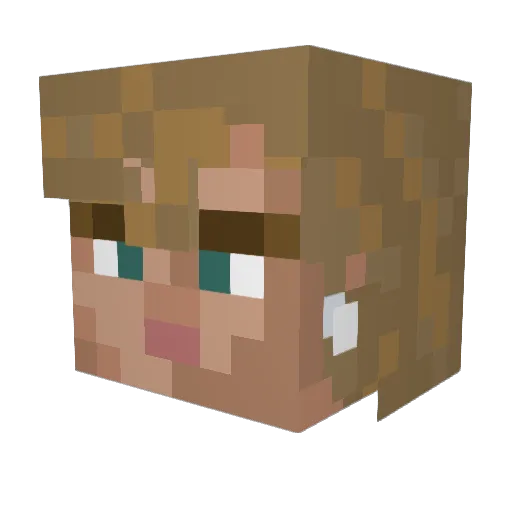 ErburPL Minecraft avatar head, 3D render