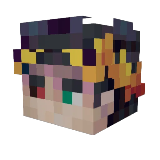 Erchin Minecraft avatar head, 3D render