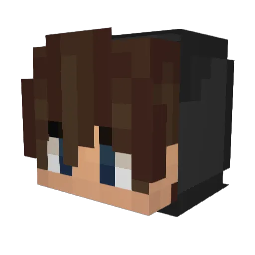 ErdHonigFisch Minecraft avatar head, 3D render