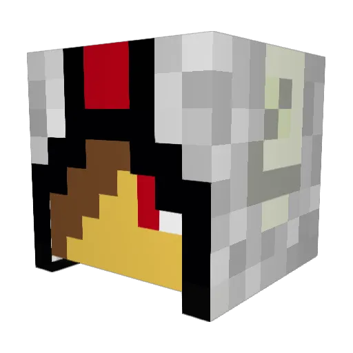 ErdNussGott Minecraft avatar head, 3D render