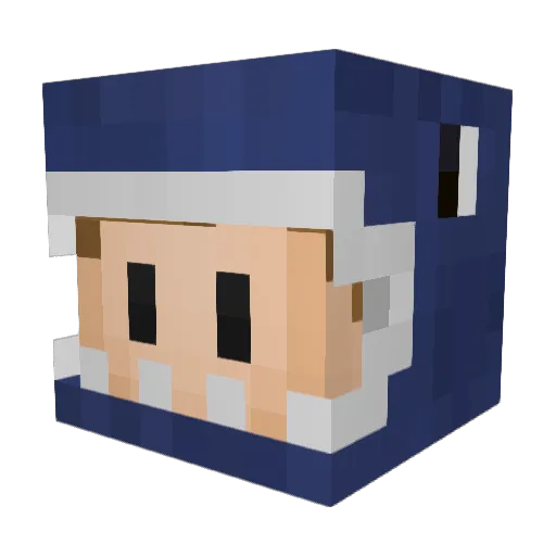 Erdbeerschosch Minecraft avatar head, 3D render