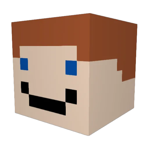 Erde11 Minecraft avatar head, 3D render