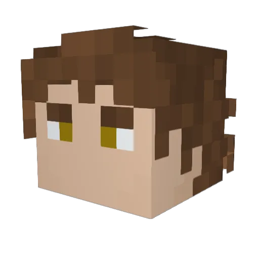 Erdebor Minecraft avatar head, 3D render