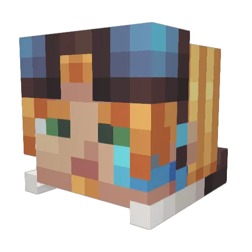 Erdely Minecraft avatar head, 3D render