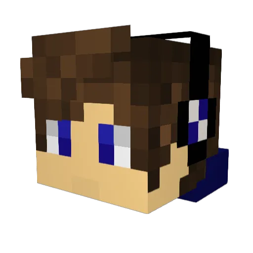 ErdemEfeYT Minecraft avatar head, 3D render