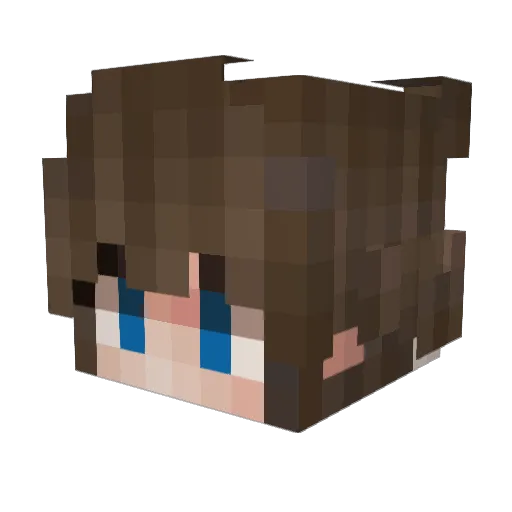 Erdenherz Minecraft avatar head, 3D render
