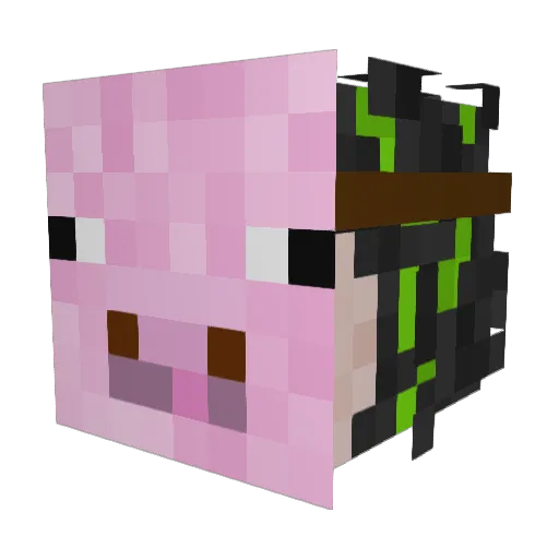 Erdferkelchen_ Minecraft avatar head, 3D render