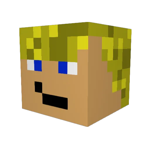 Erdiademi Minecraft avatar head, 3D render