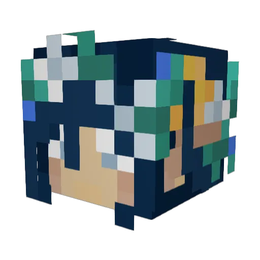 Erdin13 Minecraft avatar head, 3D render
