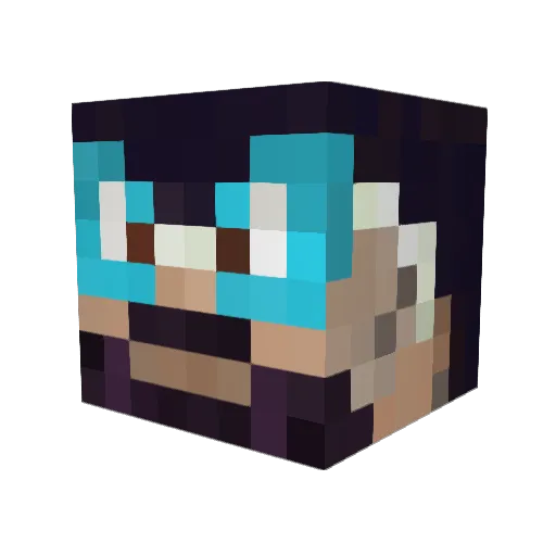 ErdincBoss Minecraft avatar head, 3D render