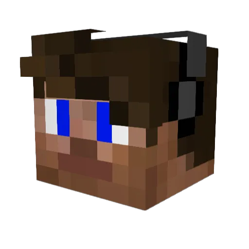 Erdzik Minecraft avatar head, 3D render