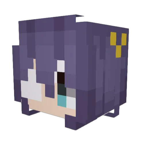 Erebonian Minecraft avatar head, 3D render