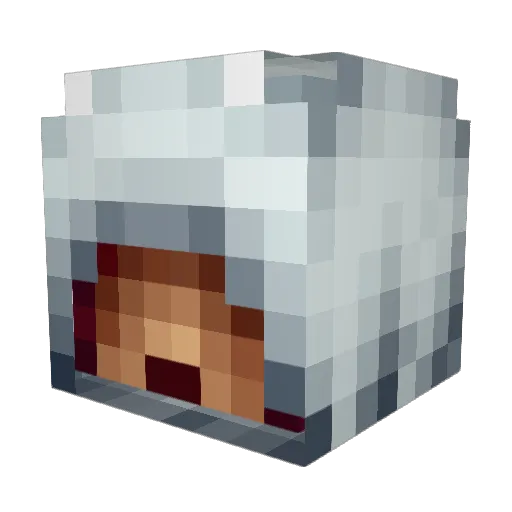 Eredir Minecraft avatar head, 3D render