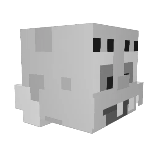 Ereized Minecraft avatar head, 3D render