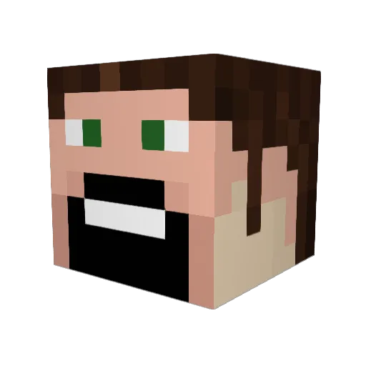 Eremita190 Minecraft avatar head, 3D render