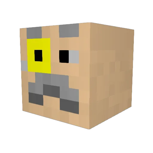 Eremiten Minecraft avatar head, 3D render