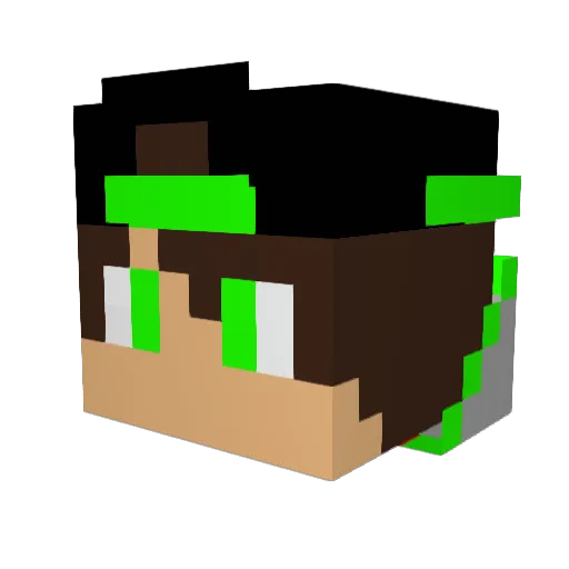 Eren39 Minecraft avatar head, 3D render