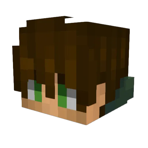 ErenJeagerrr Minecraft avatar head, 3D render