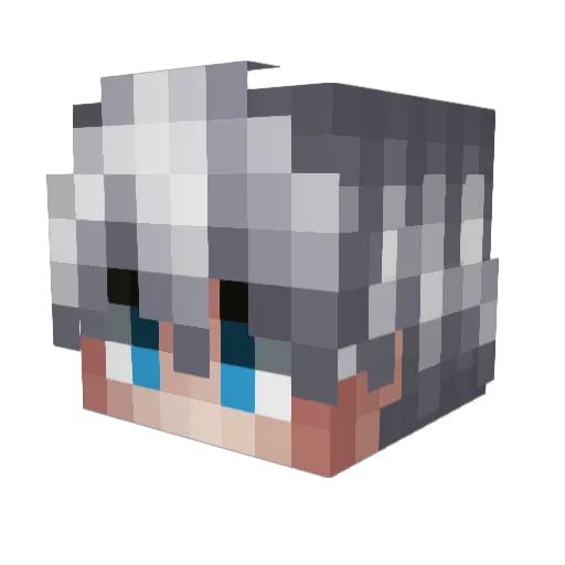 ErenSlower Minecraft avatar head, 3D render