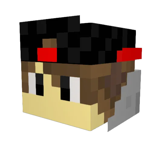 Eren_32 Minecraft avatar head, 3D render