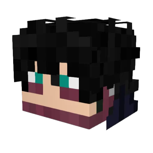 Eren_Jager Minecraft avatar head, 3D render