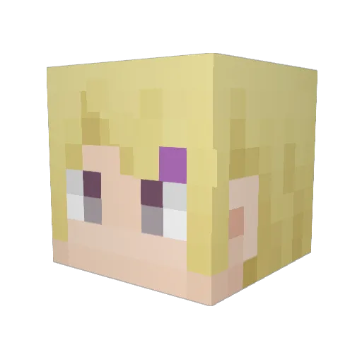 Ereneshia Minecraft avatar head, 3D render