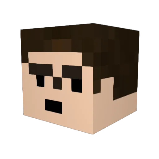Erengel Minecraft avatar head, 3D render
