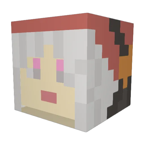 Erenid Minecraft avatar head, 3D render