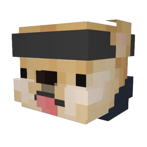 ErenkA Minecraft avatar head, 3D render